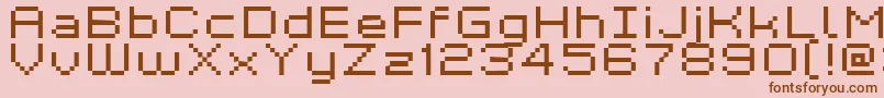 Kyrou7WideXtnd-Schriftart – Braune Schriften auf rosa Hintergrund