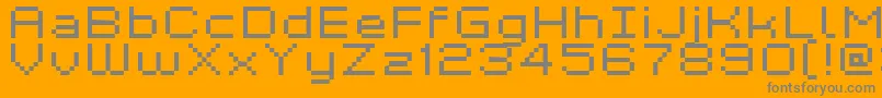 Kyrou7WideXtnd Font – Gray Fonts on Orange Background