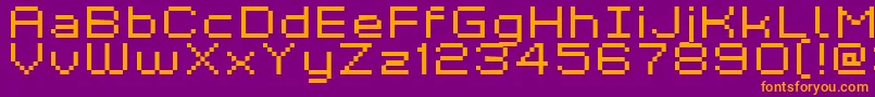 Kyrou7WideXtnd Font – Orange Fonts on Purple Background