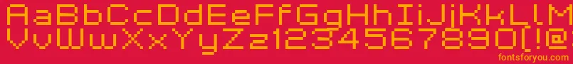 Czcionka Kyrou7WideXtnd – pomarańczowe czcionki na czerwonym tle