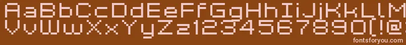 Kyrou7WideXtnd Font – Pink Fonts on Brown Background