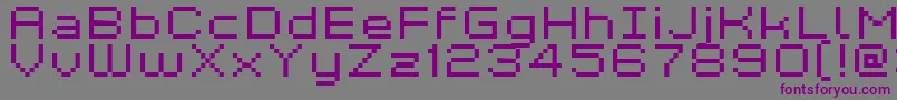 Kyrou7WideXtnd Font – Purple Fonts on Gray Background