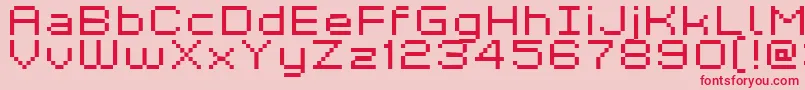 Kyrou7WideXtnd-Schriftart – Rote Schriften auf rosa Hintergrund