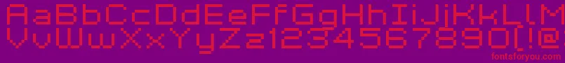 Czcionka Kyrou7WideXtnd – czerwone czcionki na fioletowym tle