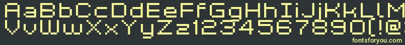 Kyrou7WideXtnd Font – Yellow Fonts on Black Background