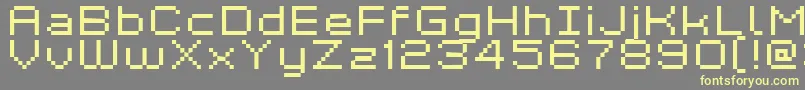 Kyrou7WideXtnd Font – Yellow Fonts on Gray Background