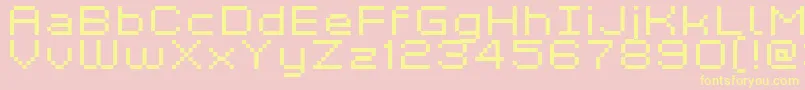 Шрифт Kyrou7WideXtnd – жёлтые шрифты на розовом фоне