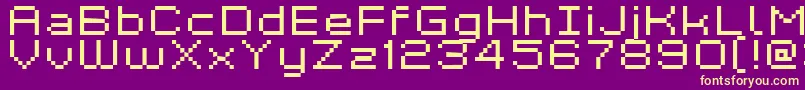 Kyrou7WideXtnd Font – Yellow Fonts on Purple Background