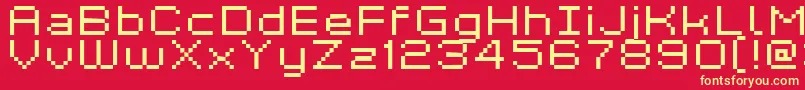 Kyrou7WideXtnd Font – Yellow Fonts on Red Background