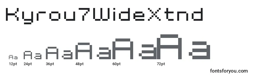 Kyrou7WideXtnd Font Sizes