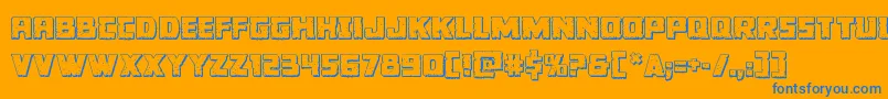 Colossus3D-fontti – siniset fontit oranssilla taustalla