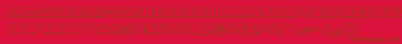 Colossus3D Font – Brown Fonts on Red Background