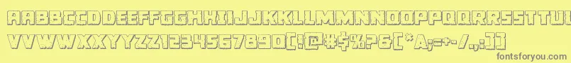 Colossus3D Font – Gray Fonts on Yellow Background