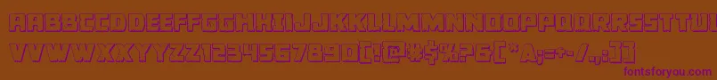 Colossus3D Font – Purple Fonts on Brown Background