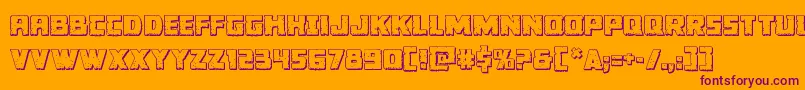 Colossus3D Font – Purple Fonts on Orange Background