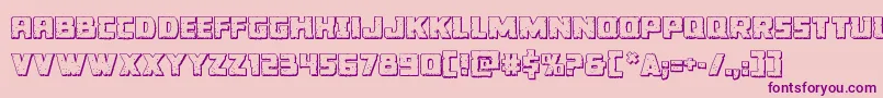 Colossus3D Font – Purple Fonts on Pink Background