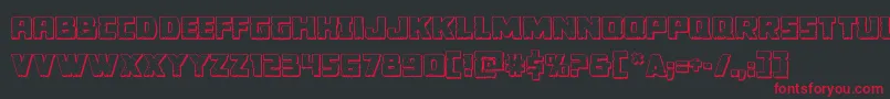 Colossus3D Font – Red Fonts on Black Background