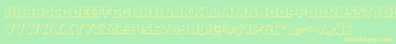 Colossus3D Font – Yellow Fonts on Green Background