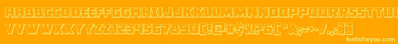 Colossus3D Font – Yellow Fonts on Orange Background