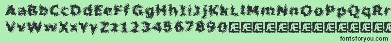 Inertia Font – Black Fonts on Green Background
