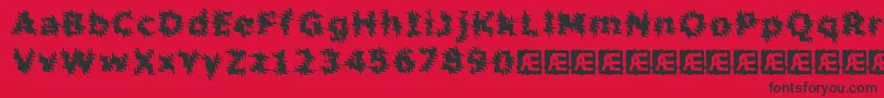 Inertia Font – Black Fonts on Red Background