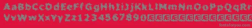 Inertia Font – Gray Fonts on Red Background