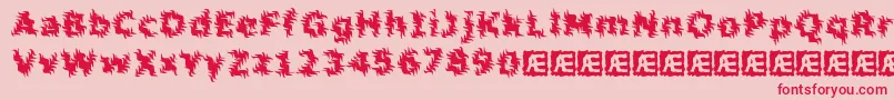 Inertia Font – Red Fonts on Pink Background