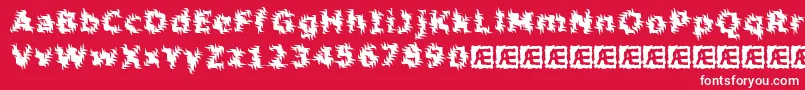 Inertia Font – White Fonts on Red Background
