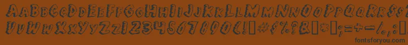 Шрифт Jungle Fever – чёрные шрифты на коричневом фоне
