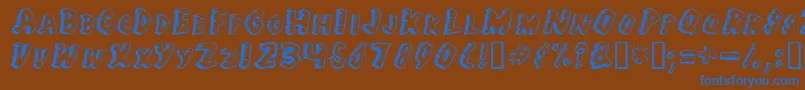 Jungle Fever Font – Blue Fonts on Brown Background