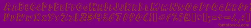 Jungle Fever Font – Brown Fonts on Purple Background