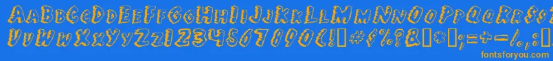 Jungle Fever Font – Orange Fonts on Blue Background