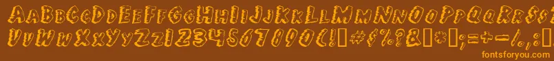 Jungle Fever Font – Orange Fonts on Brown Background