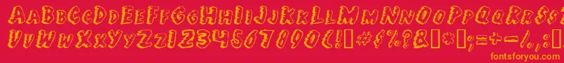 Jungle Fever Font – Orange Fonts on Red Background