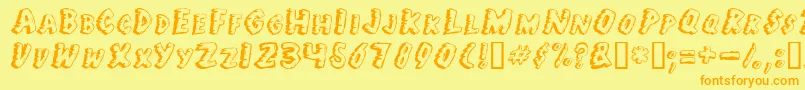 Jungle Fever Font – Orange Fonts on Yellow Background