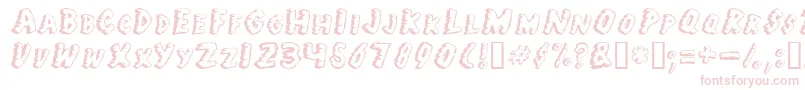 Jungle Fever-Schriftart – Rosa Schriften auf weißem Hintergrund