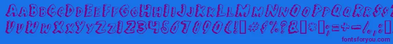 Jungle Fever Font – Purple Fonts on Blue Background