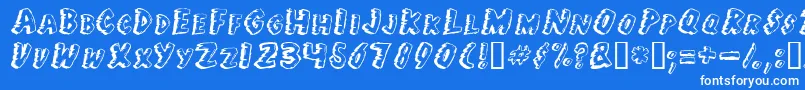 Jungle Fever Font – White Fonts on Blue Background