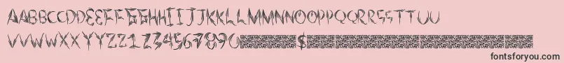 Autumntwo Font – Black Fonts on Pink Background