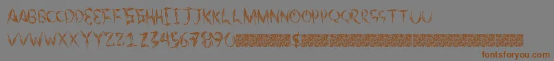 Autumntwo Font – Brown Fonts on Gray Background