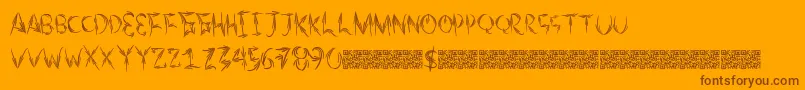 Шрифт Autumntwo – коричневые шрифты на оранжевом фоне
