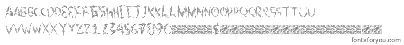 フォントAutumntwo – 白い背景に灰色の文字
