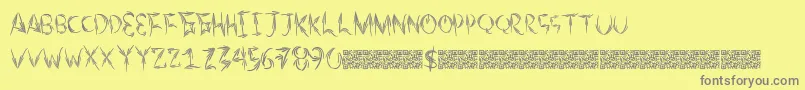Autumntwo Font – Gray Fonts on Yellow Background