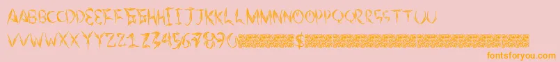 Autumntwo Font – Orange Fonts on Pink Background