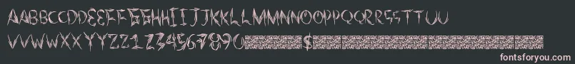 Autumntwo Font – Pink Fonts on Black Background