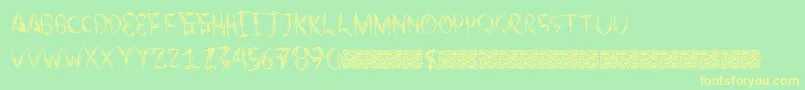 Autumntwo Font – Yellow Fonts on Green Background