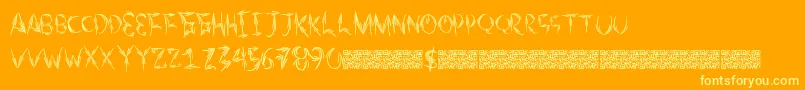 Autumntwo Font – Yellow Fonts on Orange Background