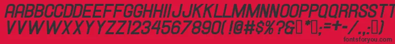 フォントHallandaleBoldItalicJl – 赤い背景に黒い文字