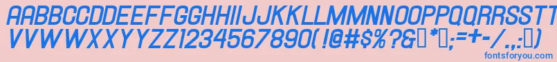 HallandaleBoldItalicJl Font – Blue Fonts on Pink Background