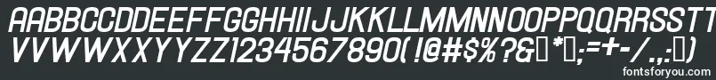 HallandaleBoldItalicJl Font – White Fonts on Black Background